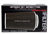 Spectre Adjustable Conical Air Filter 9-1/2in. Tall (Fits 3in. / 3-1/2in. / 4in. Tubes) - Black Spectre Air Filters - Universal Fit  AXOPROS