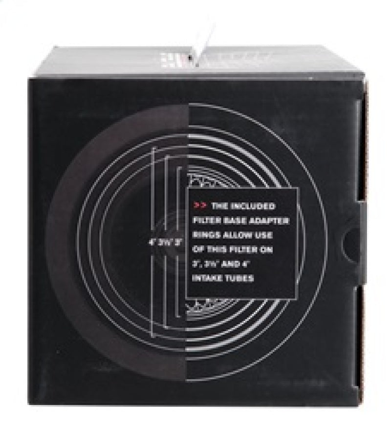 Spectre Adjustable Conical Air Filter 9-1/2in. Tall (Fits 3in. / 3-1/2in. / 4in. Tubes) - Black Spectre Air Filters - Universal Fit  AXOPROS