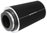 Spectre Adjustable Conical Air Filter 9-1/2in. Tall (Fits 3in. / 3-1/2in. / 4in. Tubes) - Black Spectre Air Filters - Universal Fit  AXOPROS