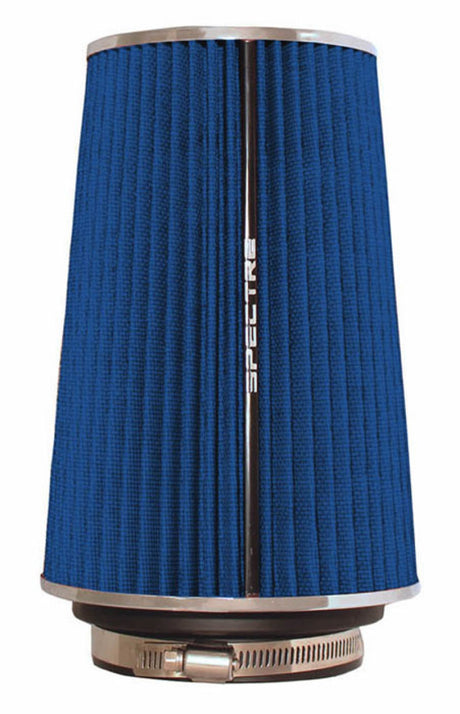 Spectre Adjustable Conical Air Filter 9-1/2in. Tall (Fits 3in. / 3-1/2in. / 4in. Tubes) - Blue Spectre Air Filters - Universal Fit  AXOPROS