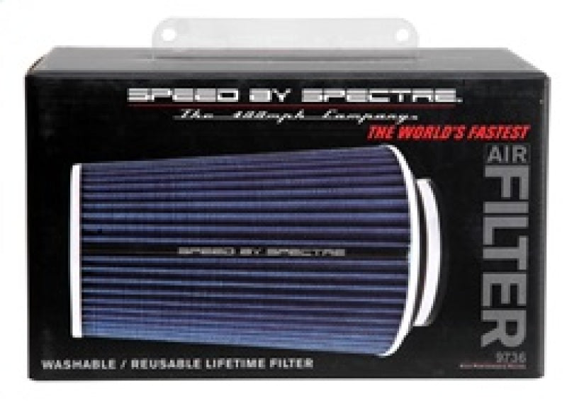 Spectre Adjustable Conical Air Filter 9-1/2in. Tall (Fits 3in. / 3-1/2in. / 4in. Tubes) - Blue Spectre Air Filters - Universal Fit  AXOPROS