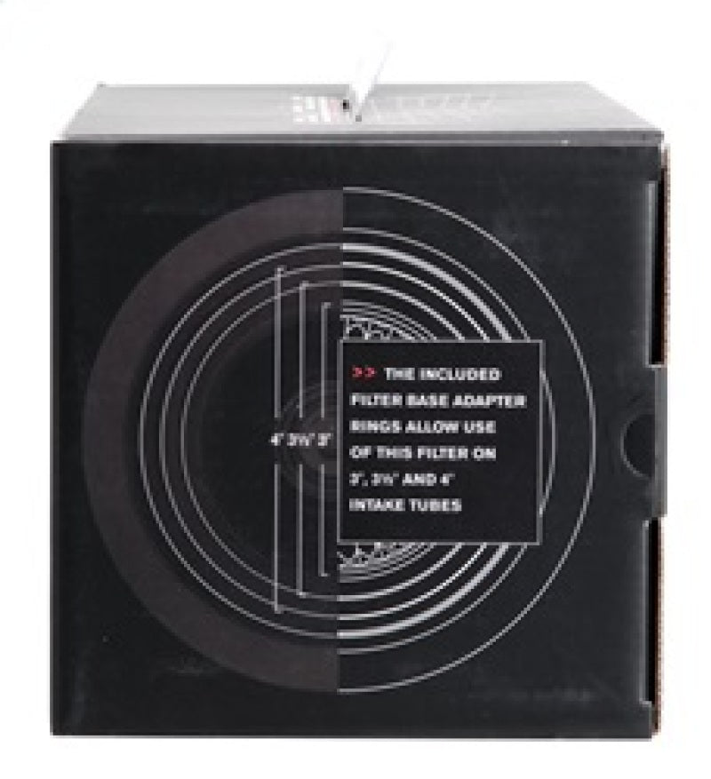 Spectre Adjustable Conical Air Filter 9-1/2in. Tall (Fits 3in. / 3-1/2in. / 4in. Tubes) - Red Spectre Air Filters - Universal Fit  AXOPROS