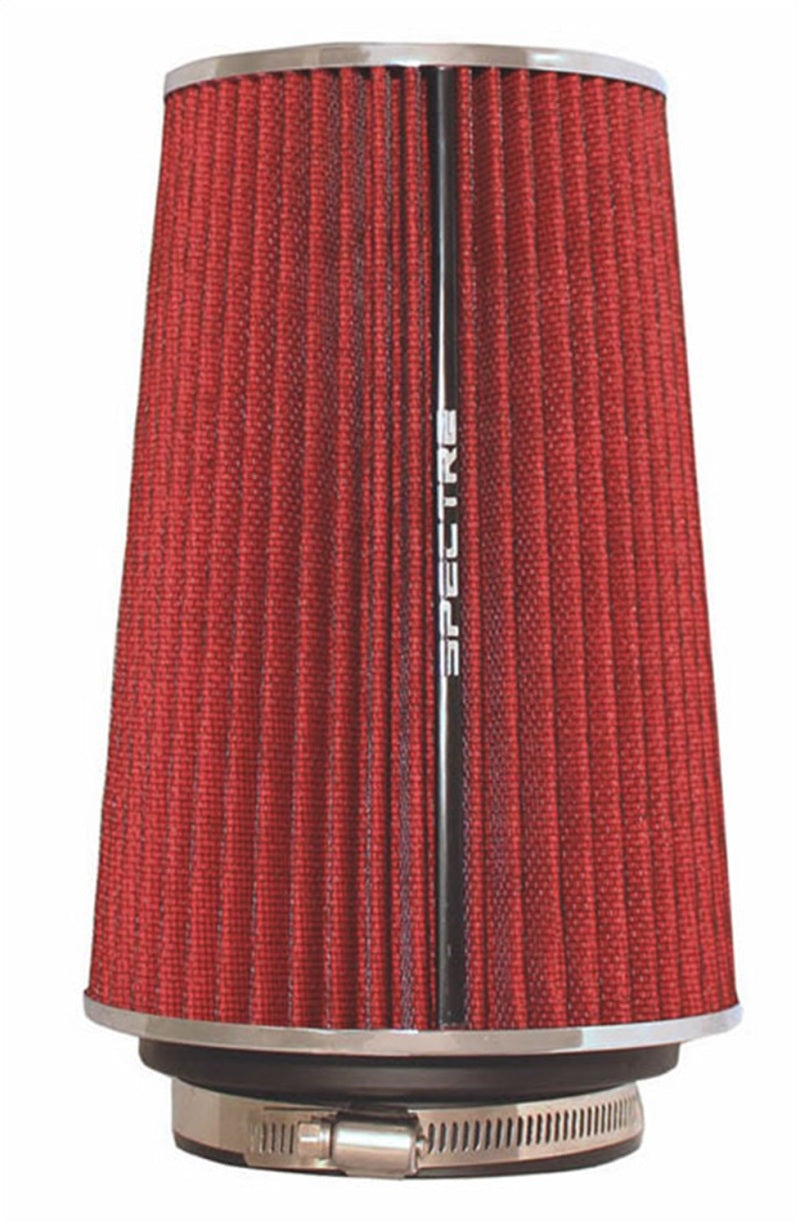 Spectre Adjustable Conical Air Filter 9-1/2in. Tall (Fits 3in. / 3-1/2in. / 4in. Tubes) - Red Spectre Air Filters - Universal Fit  AXOPROS