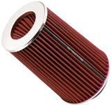 Spectre Adjustable Conical Air Filter 9-1/2in. Tall (Fits 3in. / 3-1/2in. / 4in. Tubes) - Red Spectre Air Filters - Universal Fit  AXOPROS