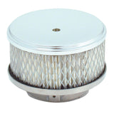 Spectre Air Cleaner 4in. x 2in. Chrome - Paper Spectre Air Filters - Universal Fit  AXOPROS
