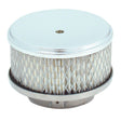 Spectre Air Cleaner 4in. x 2in. Chrome - Paper Spectre Air Filters - Universal Fit  AXOPROS