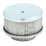 Spectre Air Cleaner 4in. x 2in. Chrome - Paper Spectre Air Filters - Universal Fit  AXOPROS