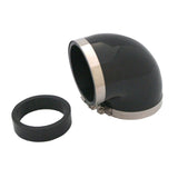 Spectre Coupler Elbow Reducer 3in. / 90 Degree w/2.5in. Insert (PVC) - Black Spectre Silicone Couplers & Hoses  AXOPROS