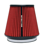 Spectre HPR Conical Air Filter 6in. Flange ID / 7.313in. Base OD / 7in. Tall - Red Spectre Air Filters - Universal Fit  AXOPROS