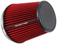 Spectre HPR Conical Air Filter 6in. Flange ID / 7.313in. Base OD / 7in. Tall - Red Spectre Air Filters - Universal Fit  AXOPROS