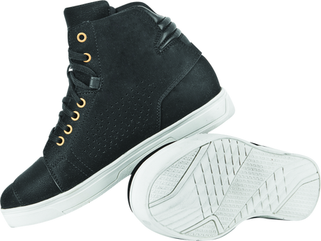 Speed and Strength Mad Dash Leather Shoes Black/White Womens - 6 Speed and Strength Shoes  AXOPROS