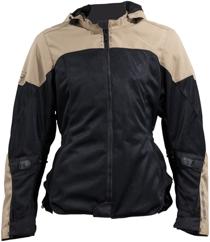 Speed and Strength Starstruck Mesh Jacket Trench Tan/Black Womens - Small Speed and Strength Jackets - Textile  AXOPROS