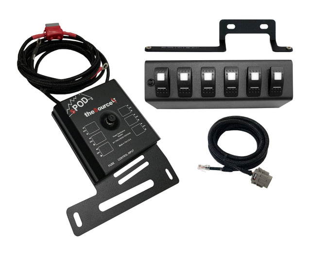 Spod 09-18 Jeep Wrangler JK SourceLT w/ Red LED Switch Panel SPOD Switch Panels  AXOPROS