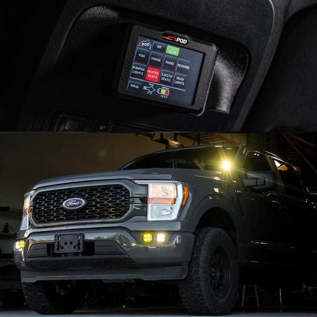 Spod Ford 2021-On F-150 Touchscreen BantamX Vehicle Kit SPOD Switch Panels  AXOPROS