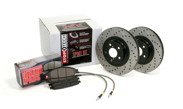Sport Axle Pack Drilled Rotor, Front Stoptech Brake Rotors - Drilled  AXOPROS