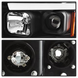 Spyder 02-05 Dodge Ram 1500 Light Bar Projector Headlights - Black (PRO-YD-DR02V2-LB-BK) SPYDER Headlights  AXOPROS