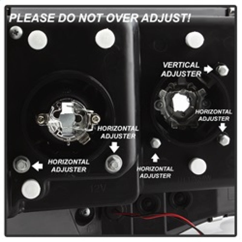 Spyder 02-05 Dodge Ram 1500 Light Bar Projector Headlights - Black (PRO-YD-DR02V2-LB-BK) SPYDER Headlights  AXOPROS