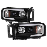 Spyder 02-05 Dodge Ram 1500 Light Bar Projector Headlights - Black (PRO-YD-DR02V2-LB-BK) SPYDER Headlights  AXOPROS