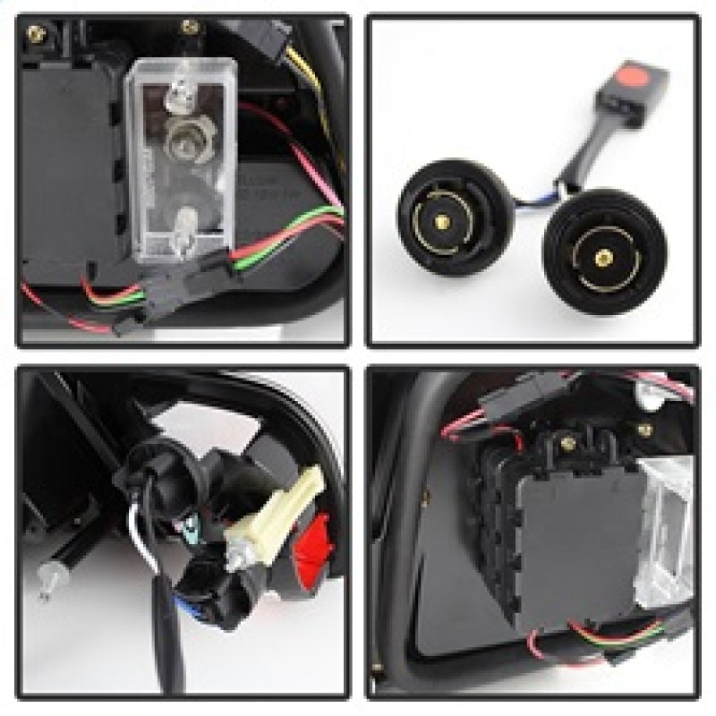 Spyder 04-06 BMW E46 2Dr (Coupe ONLY No Conv.) Lgtbar Styl LED Tail Lghts Blk ALT-YD-BE4604-LBLED-BK SPYDER Tail Lights  AXOPROS