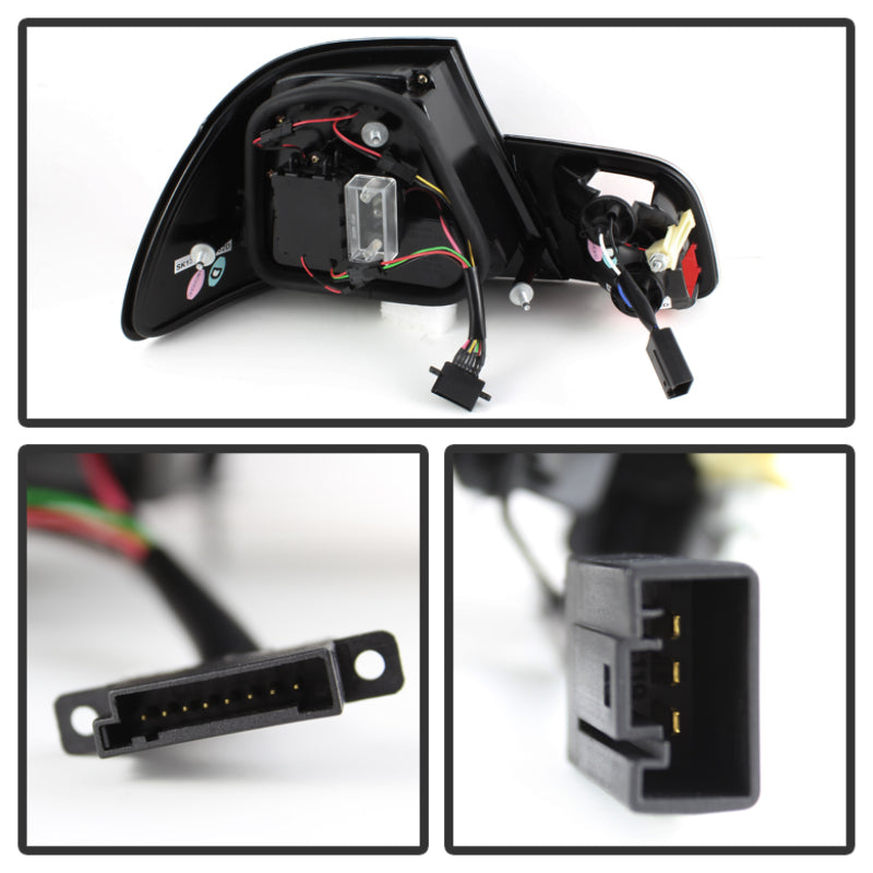 Spyder 04-06 BMW E46 2Dr (Coupe ONLY No Conv.) Lgtbar Styl LED Tail Lghts Blk ALT-YD-BE4604-LBLED-BK SPYDER Tail Lights  AXOPROS