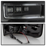 Spyder 04-08 Ford F-150 Projector Tail Lights - Light Bar DRL LED - Black ALT-YD-FF15004V2-LBLED-BK SPYDER Headlights  AXOPROS