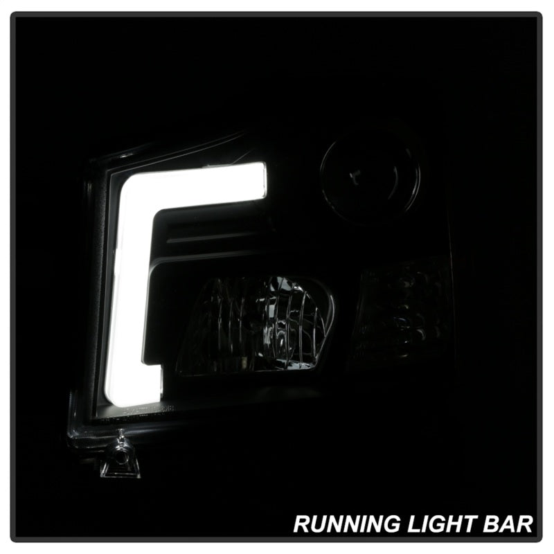 Spyder 04-15 Nissan Titan / 04-07 Nissan Armada V2 Projector Headlights - Black PRO-YD-NTI04-DRL-BK SPYDER Headlights  AXOPROS