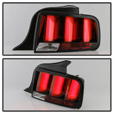 Spyder 05-09 Ford Mustang (Red Light Bar) LED Tail Lights - Black ALT-YD-FM05V3-RBLED-BK SPYDER Tail Lights  AXOPROS