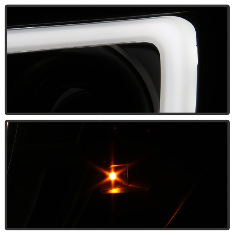 Spyder 05-11 Toyota Tacoma Ver 2 Proj Headlights - Light Bar DRL - Black Smoke PRO-YD-TT05V2-LB-BSM SPYDER Headlights  AXOPROS