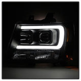 Spyder 07-14 Chevy Suburban/1500/2500/Tahoe V2 Projector Headlights Blk PRO-YD-CSUB07V2-DRL-BK SPYDER Headlights  AXOPROS