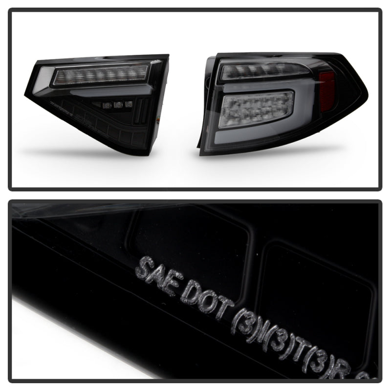 Spyder 08-14 Subara Impreza WRX Hatchback LED Tail Lights Seq Signal Blk Smoke ALT-YD-SI085D-SEQ-BSM SPYDER Tail Lights  AXOPROS
