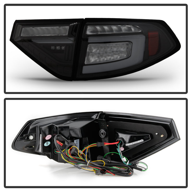 Spyder 08-14 Subara Impreza WRX Hatchback LED Tail Lights Seq Signal Blk Smoke ALT-YD-SI085D-SEQ-BSM SPYDER Tail Lights  AXOPROS