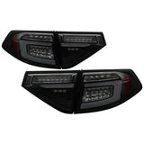 Spyder 08-14 Subara Impreza WRX Hatchback LED Tail Lights Seq Signal Blk Smoke ALT-YD-SI085D-SEQ-BSM SPYDER Tail Lights  AXOPROS