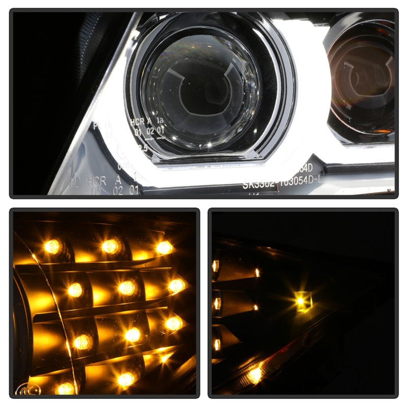Spyder 09-12 BMW E90 3-Series 4DR HID w/ AFS Only - LED Turn - Black - PRO-YD-BMWE9009-AFSHID-BK SPYDER Headlights  AXOPROS