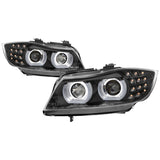 Spyder 09-12 BMW E90 3-Series 4DR HID w/ AFS Only - LED Turn - Black - PRO-YD-BMWE9009-AFSHID-BK SPYDER Headlights  AXOPROS