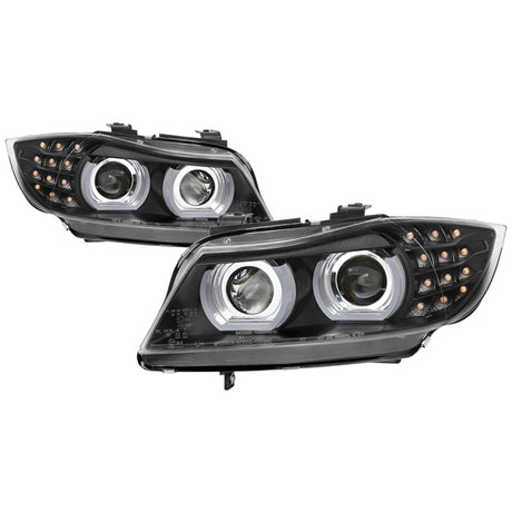 Spyder 09-12 BMW E90 3-Series 4DR HID w/ AFS Only - LED Turn - Black - PRO-YD-BMWE9009-AFSHID-BK SPYDER Headlights  AXOPROS