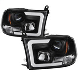 Spyder 09-16 Dodge Ram 1500 Version 2 Headlights Light Bar DRL Black PRO-YD-DR09V2-LBDRL-BK SPYDER Headlights  AXOPROS