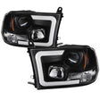Spyder 09-16 Dodge Ram 1500 Version 2 Headlights Light Bar DRL Black PRO-YD-DR09V2-LBDRL-BK SPYDER Headlights  AXOPROS