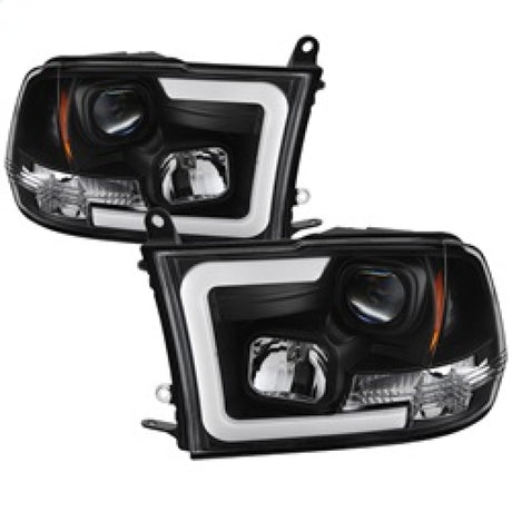 Spyder 09-16 Dodge Ram 1500 Version 2 Headlights Light Bar DRL Black PRO-YD-DR09V2-LBDRL-BK SPYDER Headlights  AXOPROS