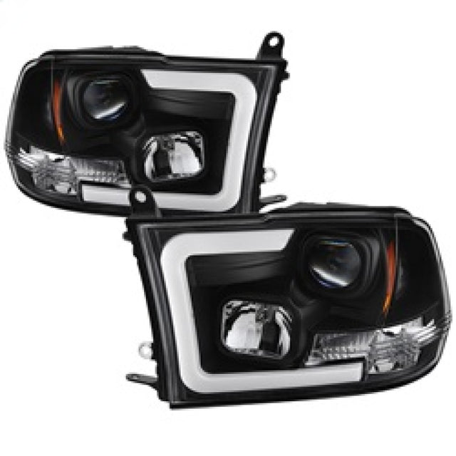 Spyder 09-16 Dodge Ram 1500 Version 2 Headlights Light Bar DRL Black PRO-YD-DR09V2-LBDRL-BK SPYDER Headlights  AXOPROS