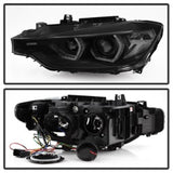 Spyder 12-14 BMW F30 3 Series 4DR Projector Headlights - LED DRL - Blk Smoke PRO-YD-BMWF3012-DRL-BSM SPYDER Headlights  AXOPROS