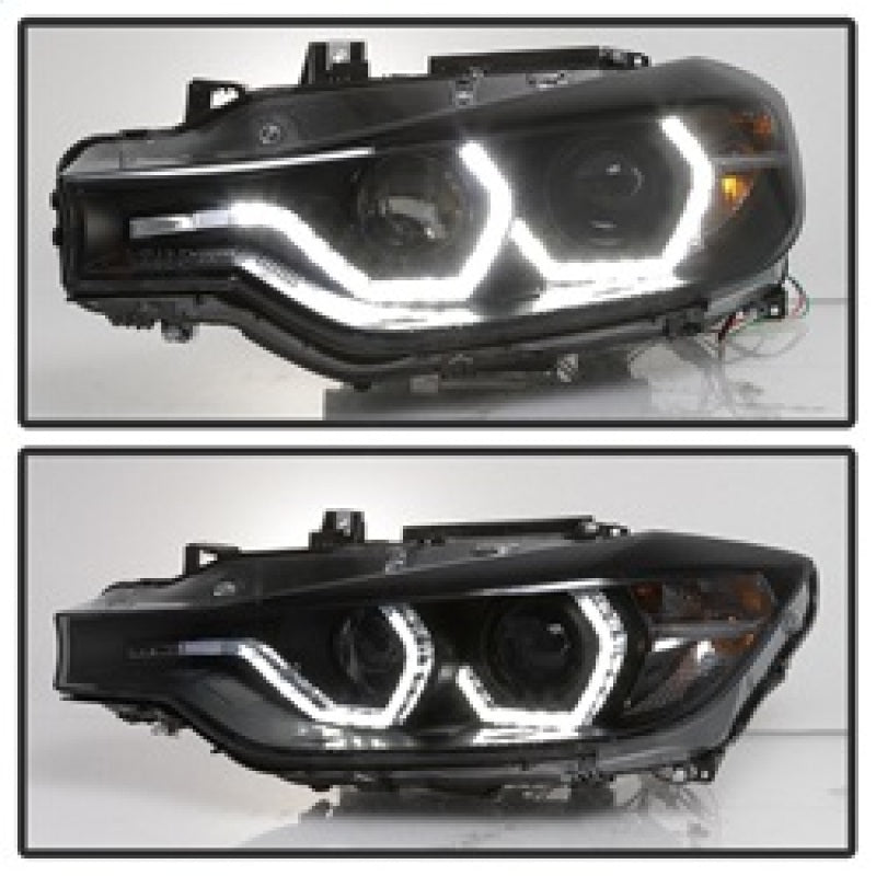 Spyder 12-14 BMW F30 3 Series 4DR Projector Headlights - LED DRL - Blk Smoke PRO-YD-BMWF3012-DRL-BSM SPYDER Headlights  AXOPROS