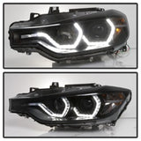 Spyder 12-14 BMW F30 3 Series 4DR Projector Headlights - LED DRL - Blk Smoke PRO-YD-BMWF3012-DRL-BSM SPYDER Headlights  AXOPROS