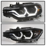 Spyder 12-14 BMW F30 3 Series 4DR Projector Headlights - LED DRL - Blk Smoke PRO-YD-BMWF3012-DRL-BSM SPYDER Headlights  AXOPROS