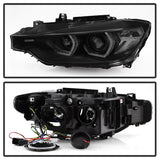 Spyder 12-14 BMW F30 3 Series 4DR Projector Headlights - LED DRL - Blk Smoke PRO-YD-BMWF3012-DRL-BSM SPYDER Headlights  AXOPROS