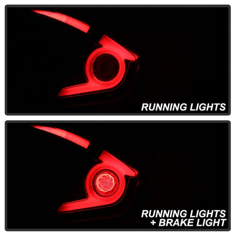 Spyder 16-18 Honda Civic 4 Door Light Bar LED Tail Lights - Black Smoke (ALT-YD-HC164D-LB-BSM) SPYDER Tail Lights  AXOPROS