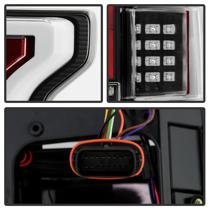 Spyder 18-20 Ford F150 w/ Rear Blind Spot LED Tail Lights - Black (ALT-YD-FF15018BS-LED-BK) SPYDER Tail Lights  AXOPROS