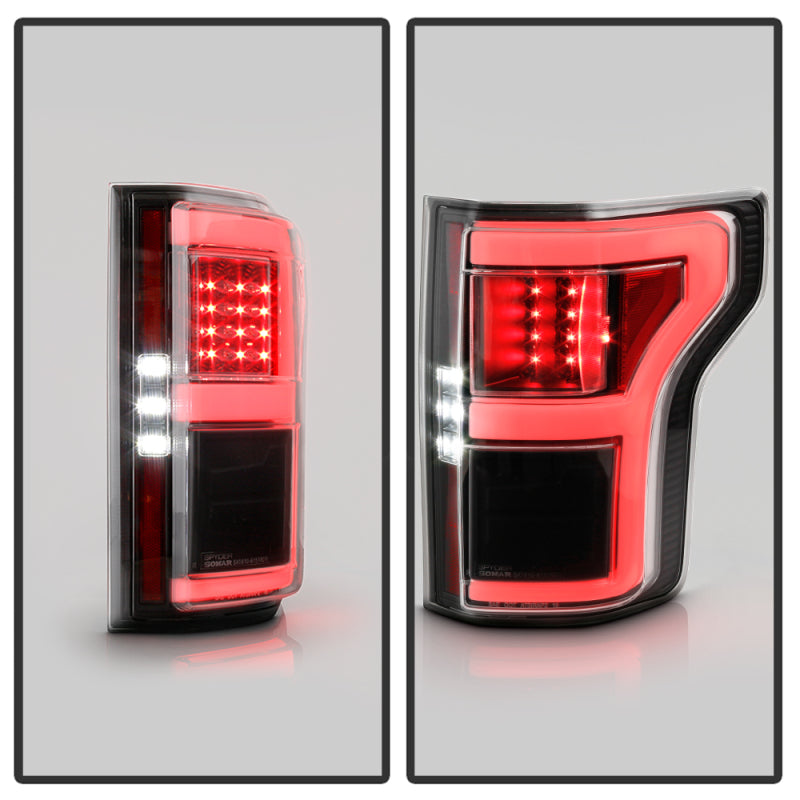 Spyder 18-20 Ford F150 w/ Rear Blind Spot LED Tail Lights - Black (ALT-YD-FF15018BS-LED-BK) SPYDER Tail Lights  AXOPROS