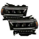 Spyder 19-22 Dodge Ram 2500/3500 (Halogen Model Only) Proj. Headlights (PRO-YD-DR19HDHALAP-SEQ-BK) SPYDER Headlights  AXOPROS