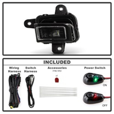 Spyder 23-25 GMC Sierra 1500 OEM Style LED Fog Light w/ Switch - Clear (FL-GS2023-LED-C)