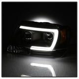 Spyder 99-04 Jeep Grand Cherokee Projector Headlights - Light Bar DRL LED - Black SPYDER Headlights  AXOPROS
